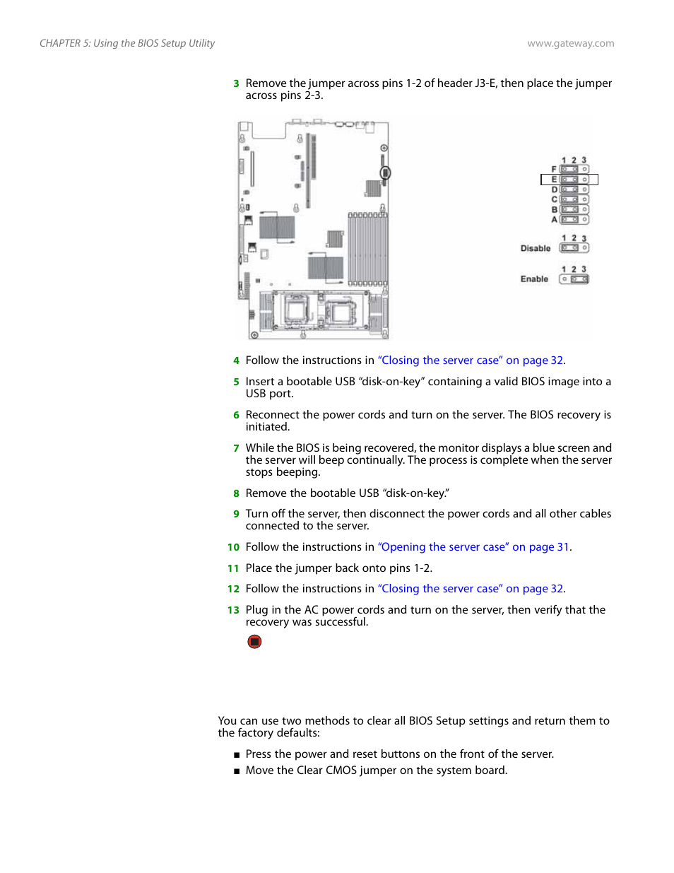 Resetting the bios | Gateway E-9525R User Manual | Page 74 / 130