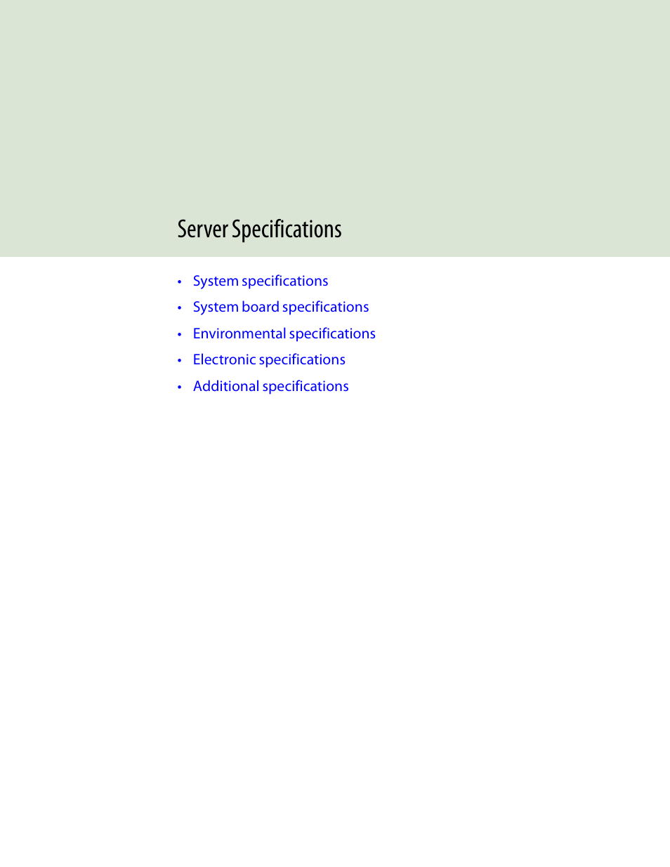Server specifications, Appendix a: server specifications, Appendix a | Gateway E-9525R User Manual | Page 99 / 130