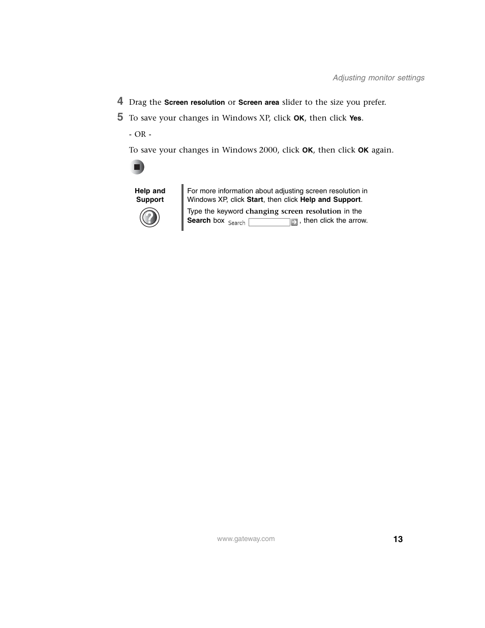 Help and support | Gateway FPD 1540 User Manual | Page 17 / 32