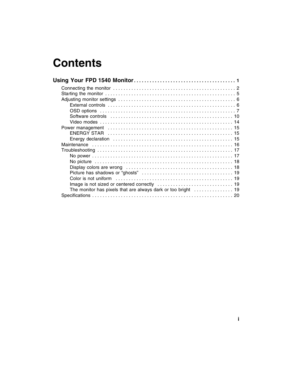 Gateway FPD 1540 User Manual | Page 3 / 32