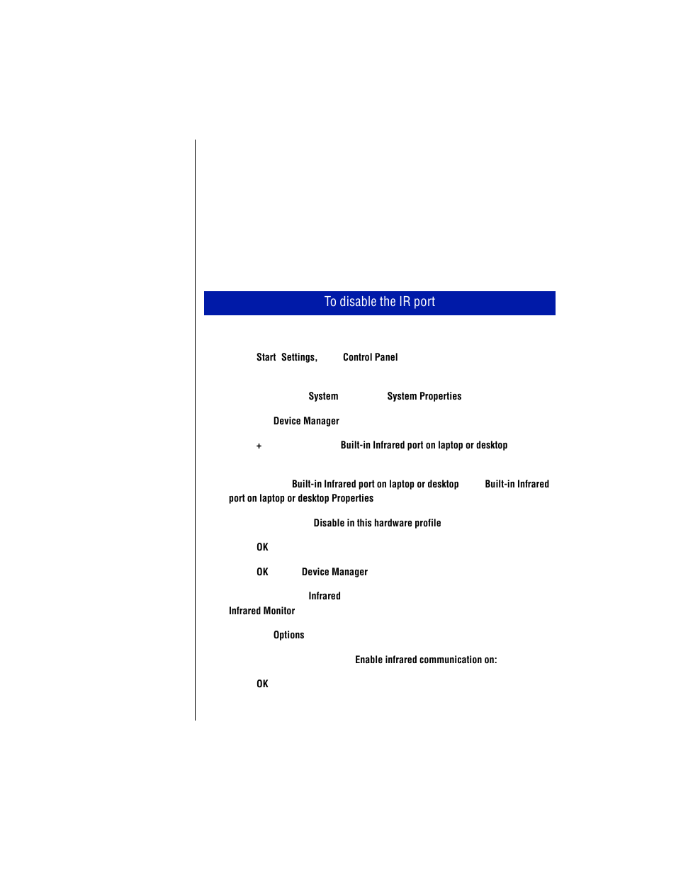 Using the ir port, To disable the ir port | Gateway TM 5150 User Manual | Page 42 / 78