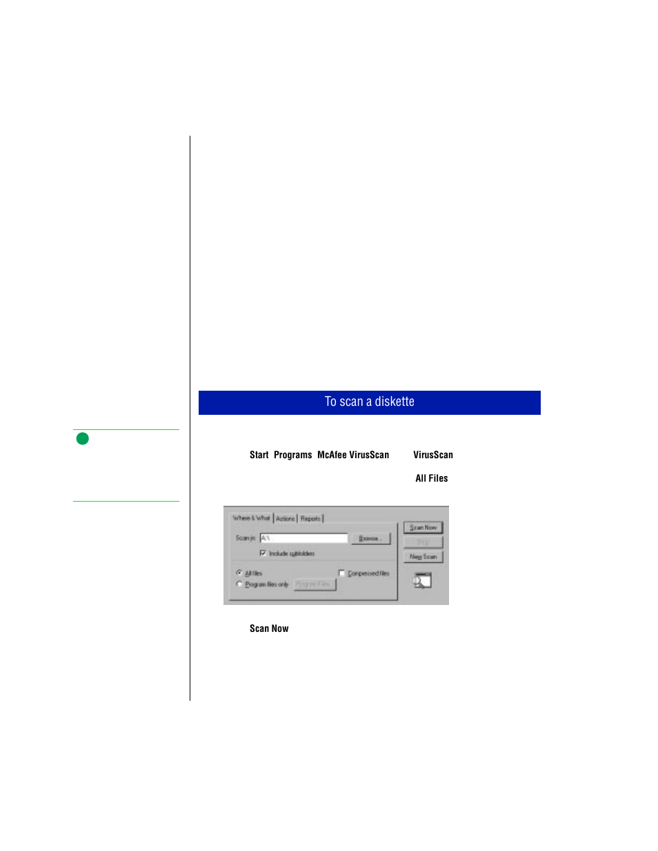 Using mcafee virusscan, To scan a diskette | Gateway TM 5150 User Manual | Page 44 / 78