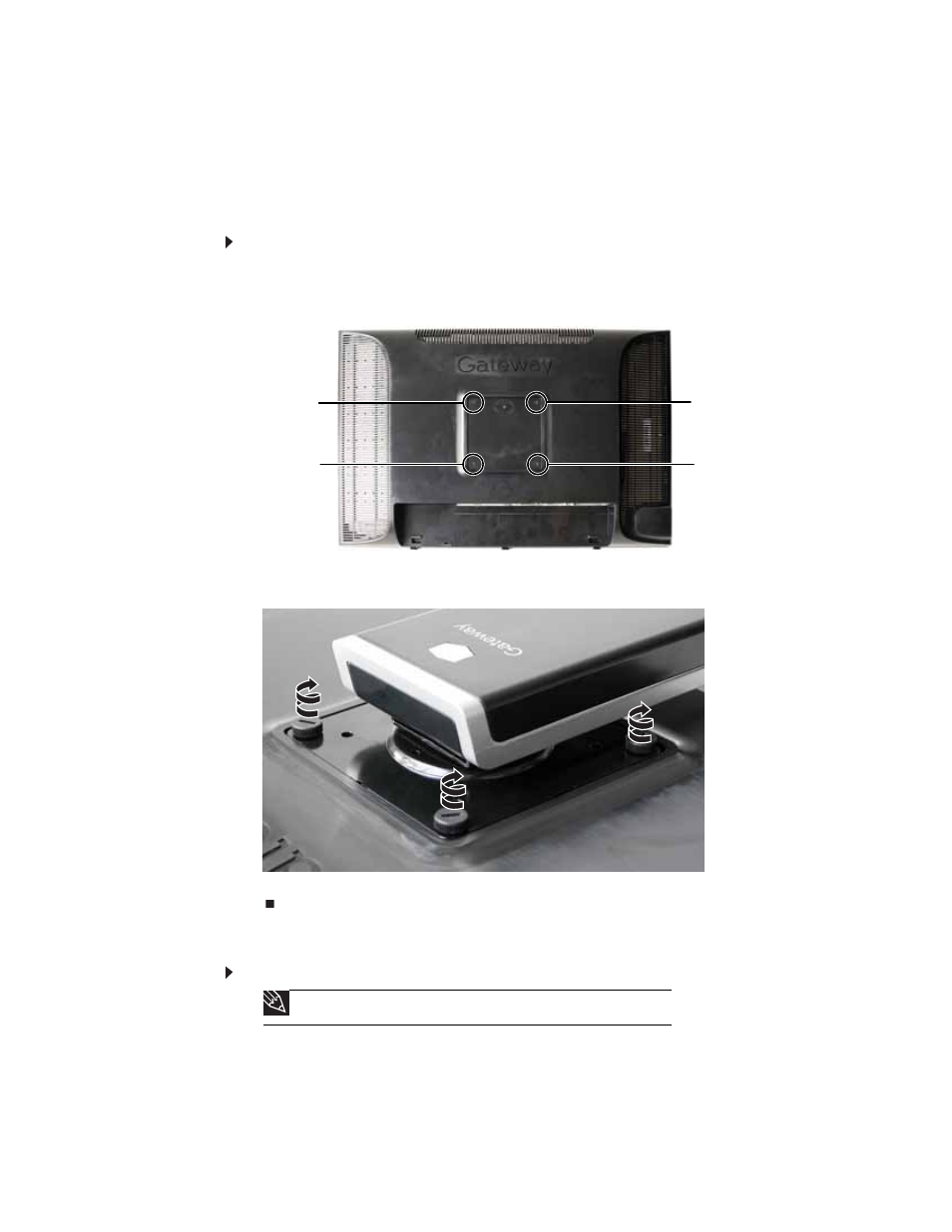 Connecting the monitor, Attaching the stand, Connecting video inputs | Attaching the stand connecting video inputs | Gateway FHD2400 User Manual | Page 6 / 38