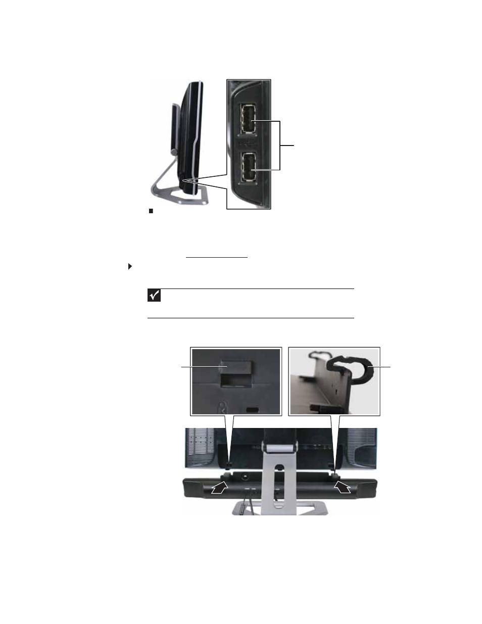 Setting up the optional speaker bar | Gateway FHD2400 User Manual | Page 9 / 38
