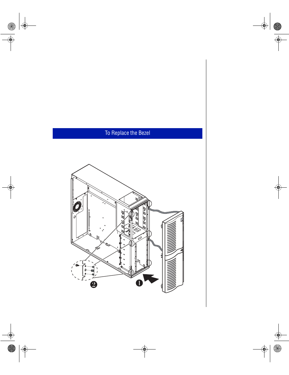 Closing the system, Reinstalling the bezel | Gateway ALR 8300 User Manual | Page 19 / 128