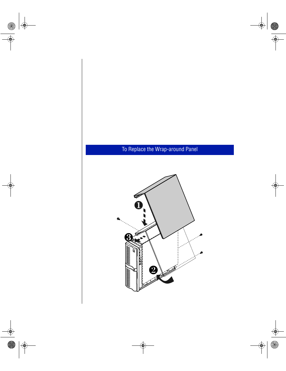 Reinstalling the wrap-around panel | Gateway ALR 8300 User Manual | Page 20 / 128