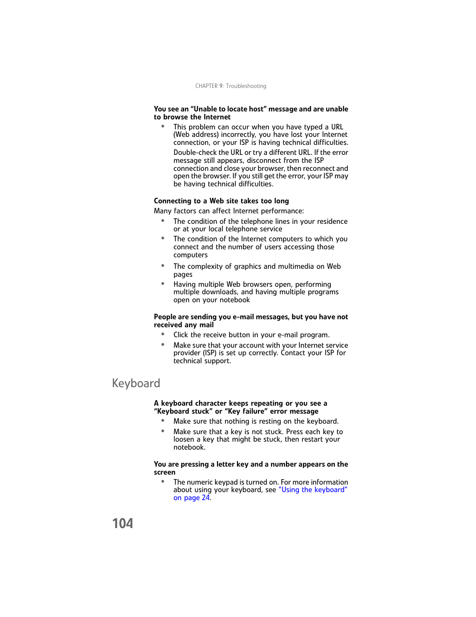 Keyboard | Gateway Laptop User Manual | Page 112 / 152