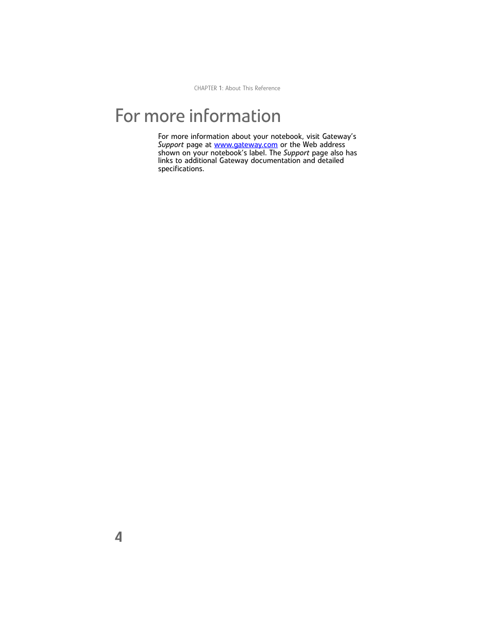 For more information | Gateway Laptop User Manual | Page 12 / 152