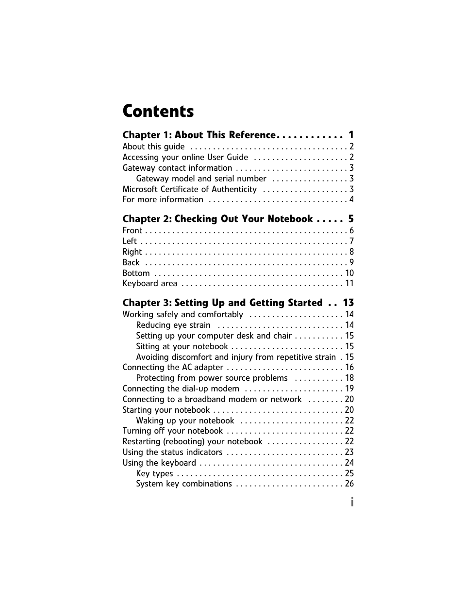 Gateway Laptop User Manual | Page 3 / 152