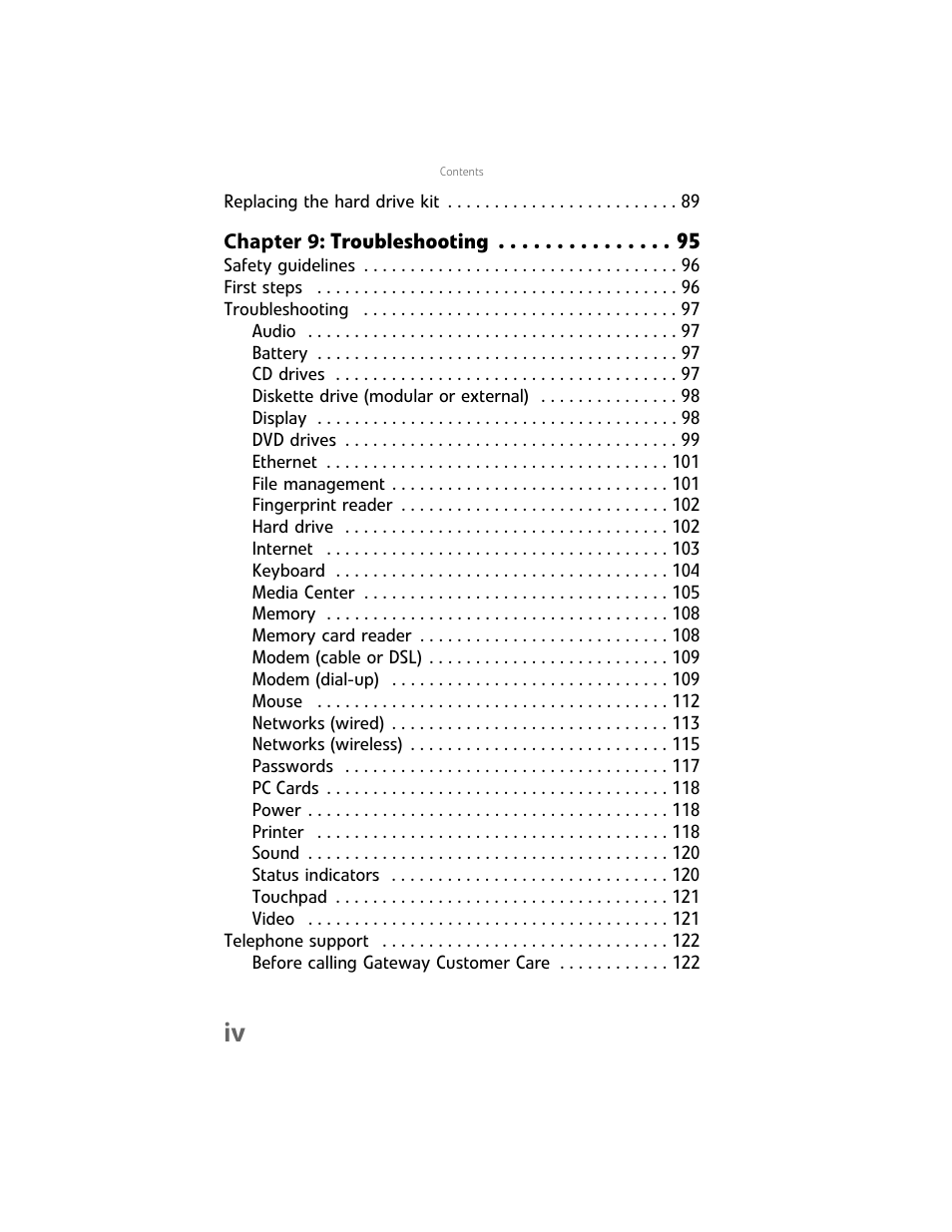 Gateway Laptop User Manual | Page 6 / 152