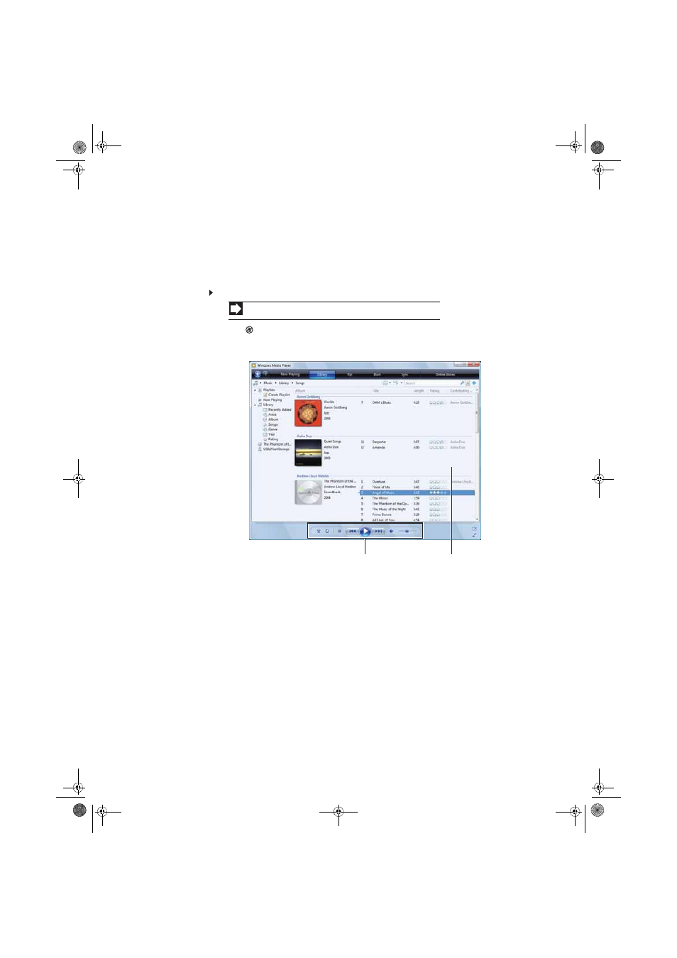 Playing music and movies, Playing audio and video files, To play a file using windows media player | Gateway eMachine 3 User Manual | Page 36 / 96