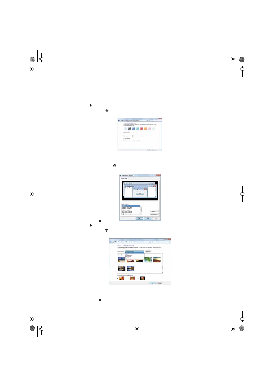 Changing the appearance of windows and backgrounds, To change window colors and effects, To change the windows desktop background | Gateway eMachine 3 User Manual | Page 73 / 96