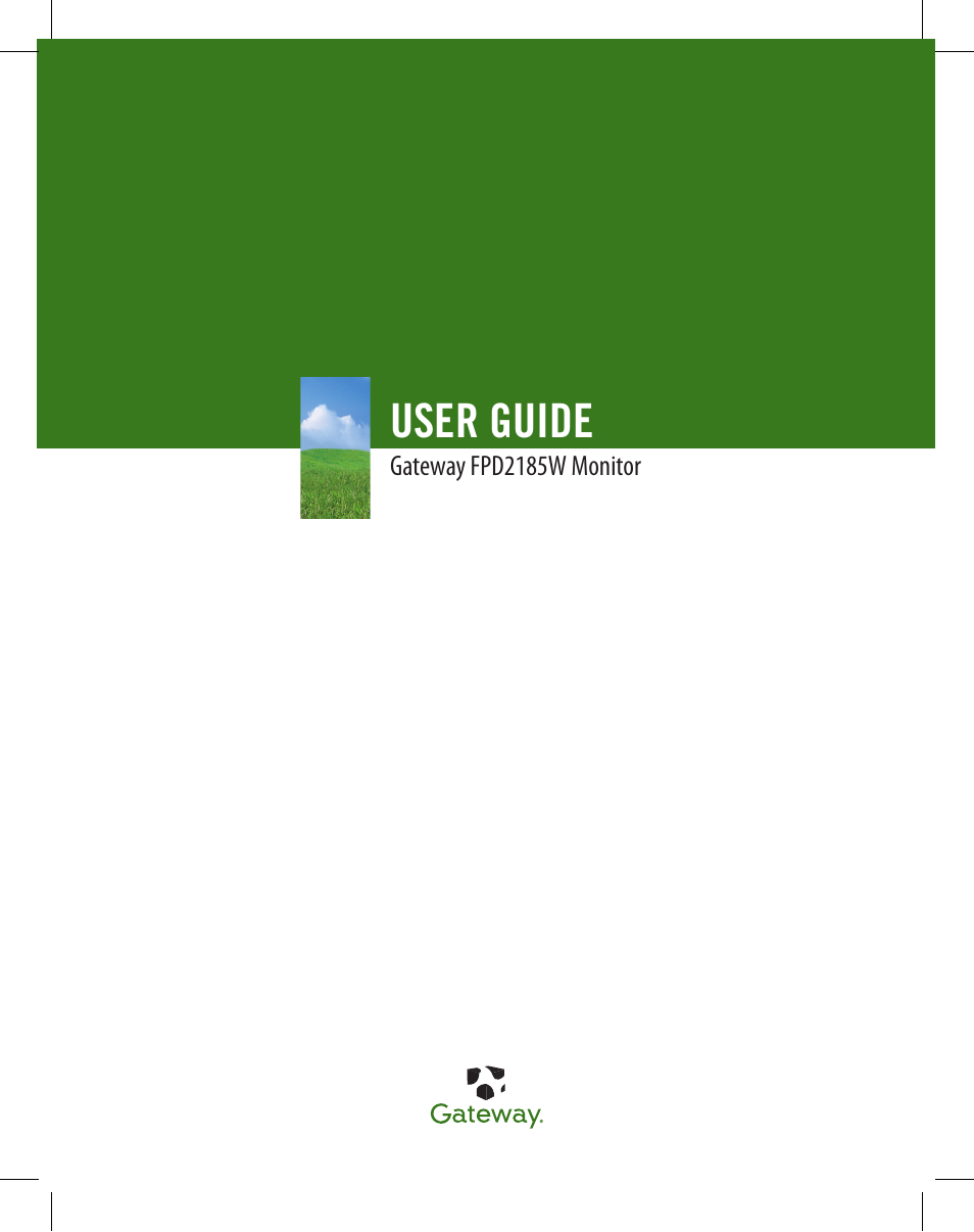 Gateway FPD2185W User Manual | 42 pages