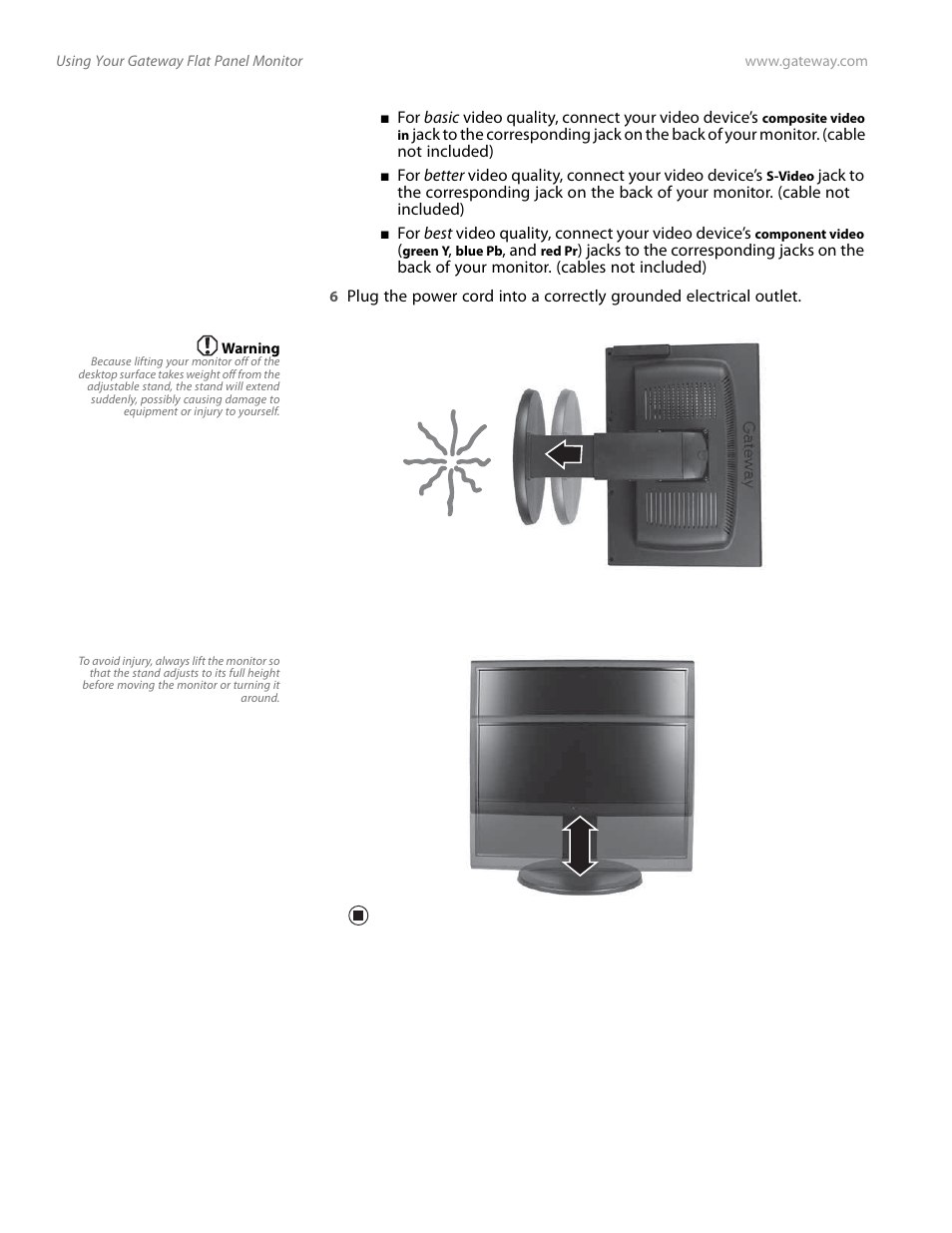 Gateway FPD2185W User Manual | Page 8 / 42