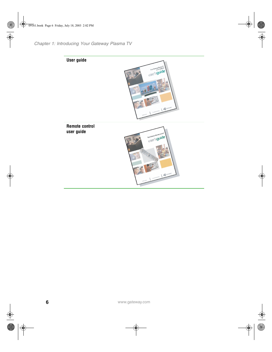 Gateway GTW-P46M103 User Manual | Page 10 / 58