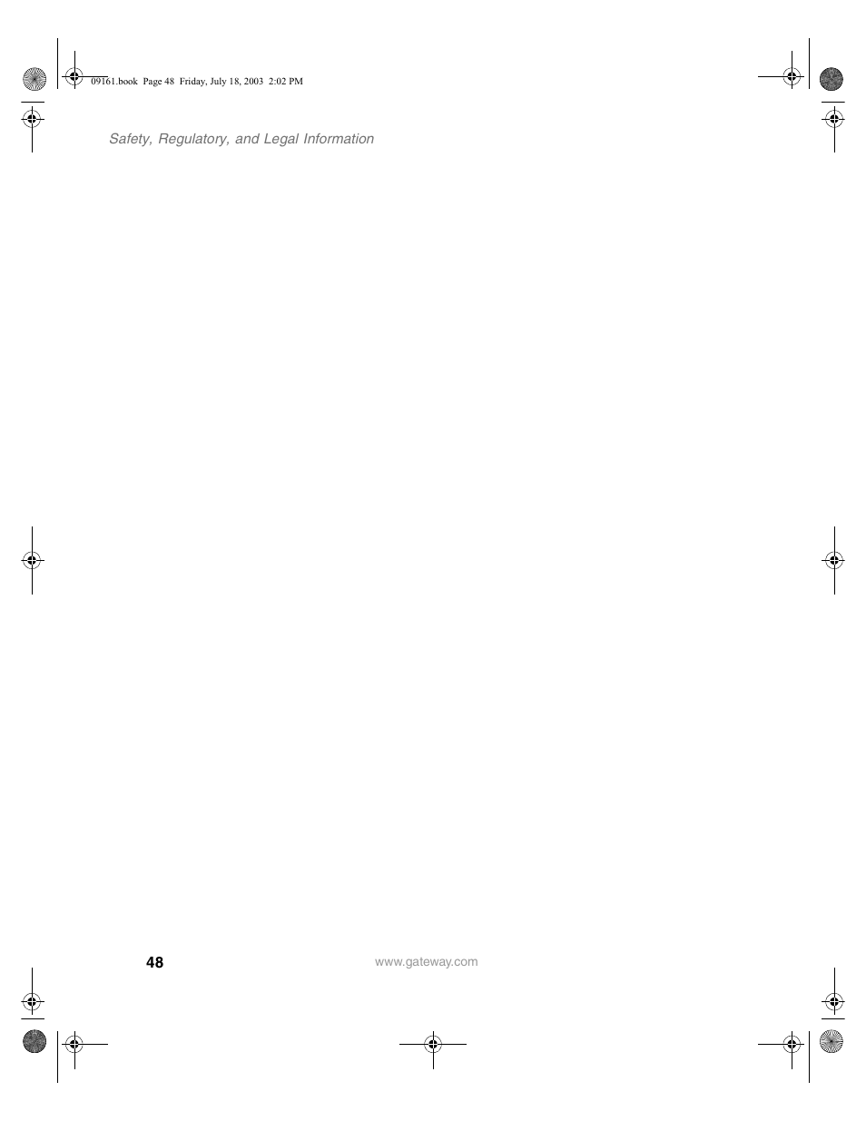 Gateway GTW-P46M103 User Manual | Page 52 / 58