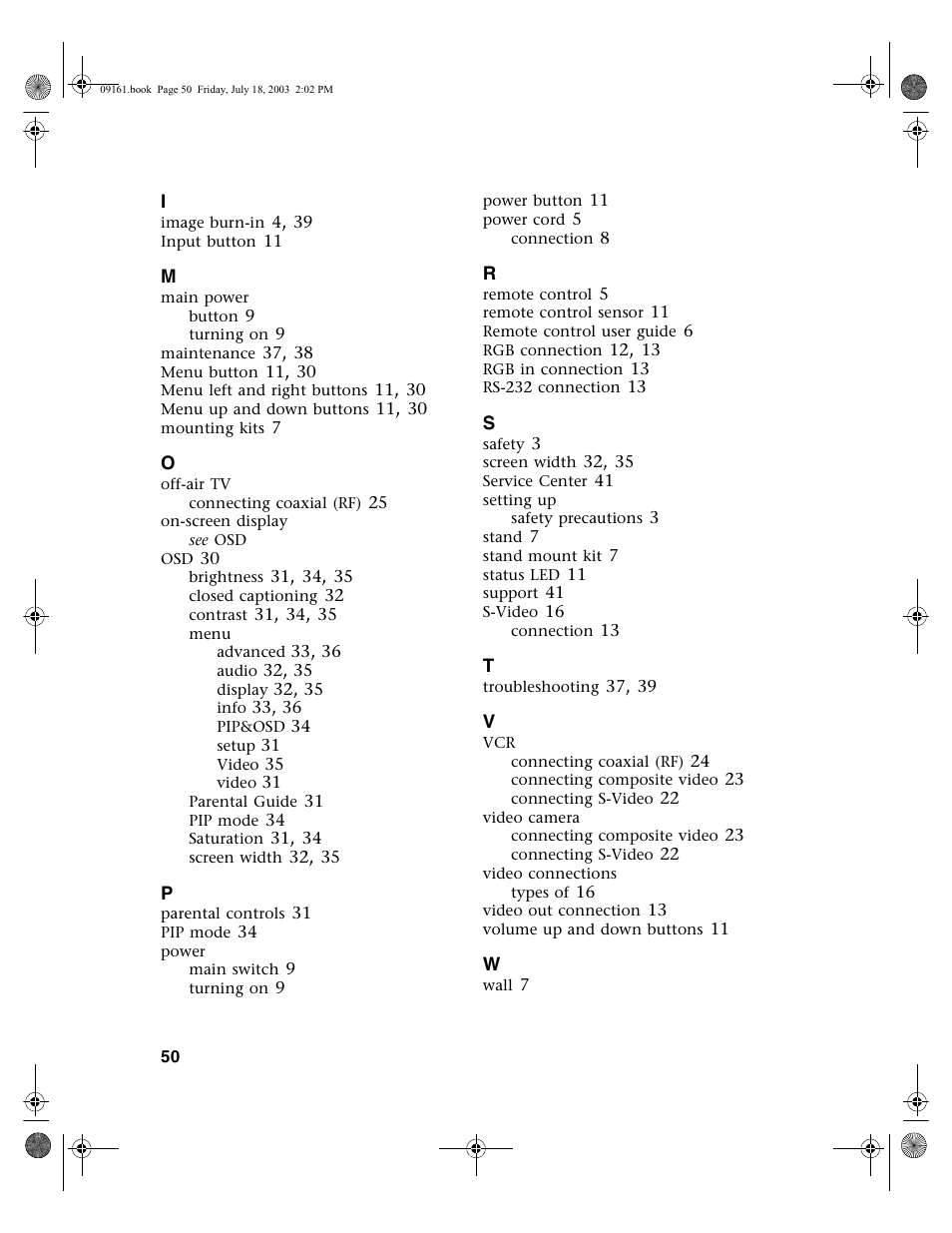 Gateway GTW-P46M103 User Manual | Page 54 / 58