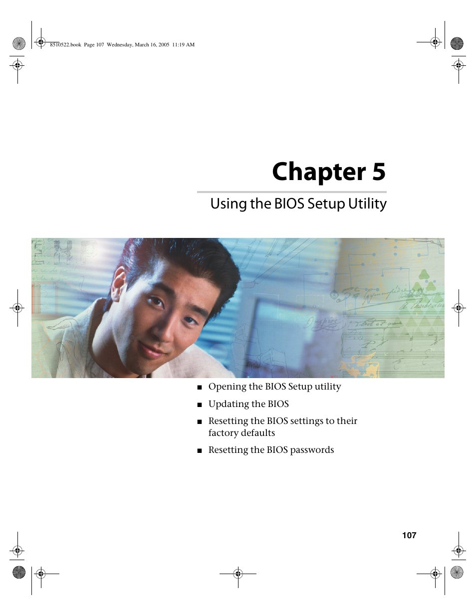 Using the bios setup utility, Chapter 5 | Gateway 9415 User Manual | Page 112 / 188