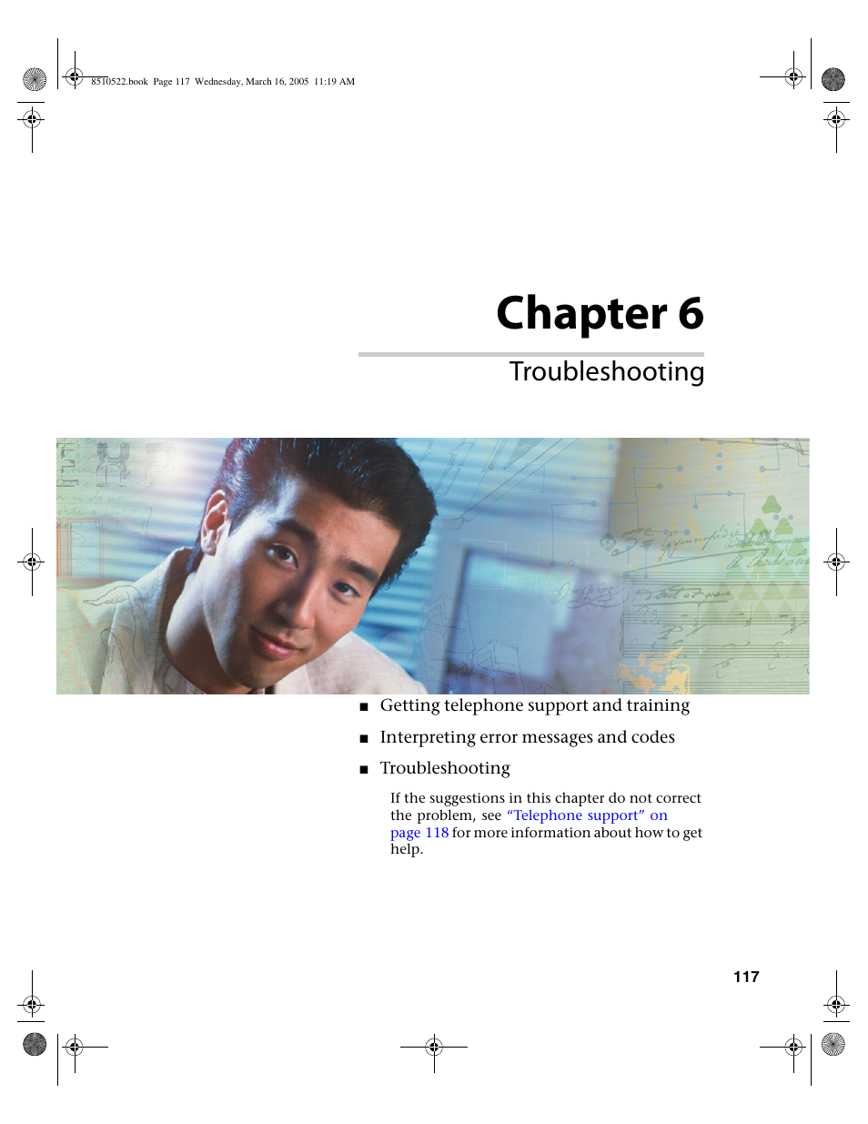 Troubleshooting, Chapter 6 | Gateway 9415 User Manual | Page 122 / 188