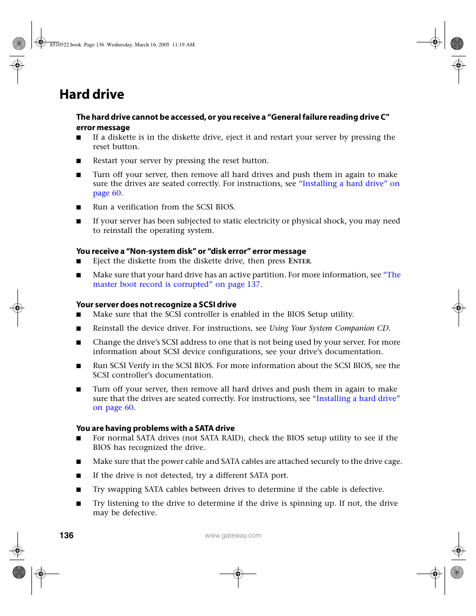 Hard drive | Gateway 9415 User Manual | Page 141 / 188