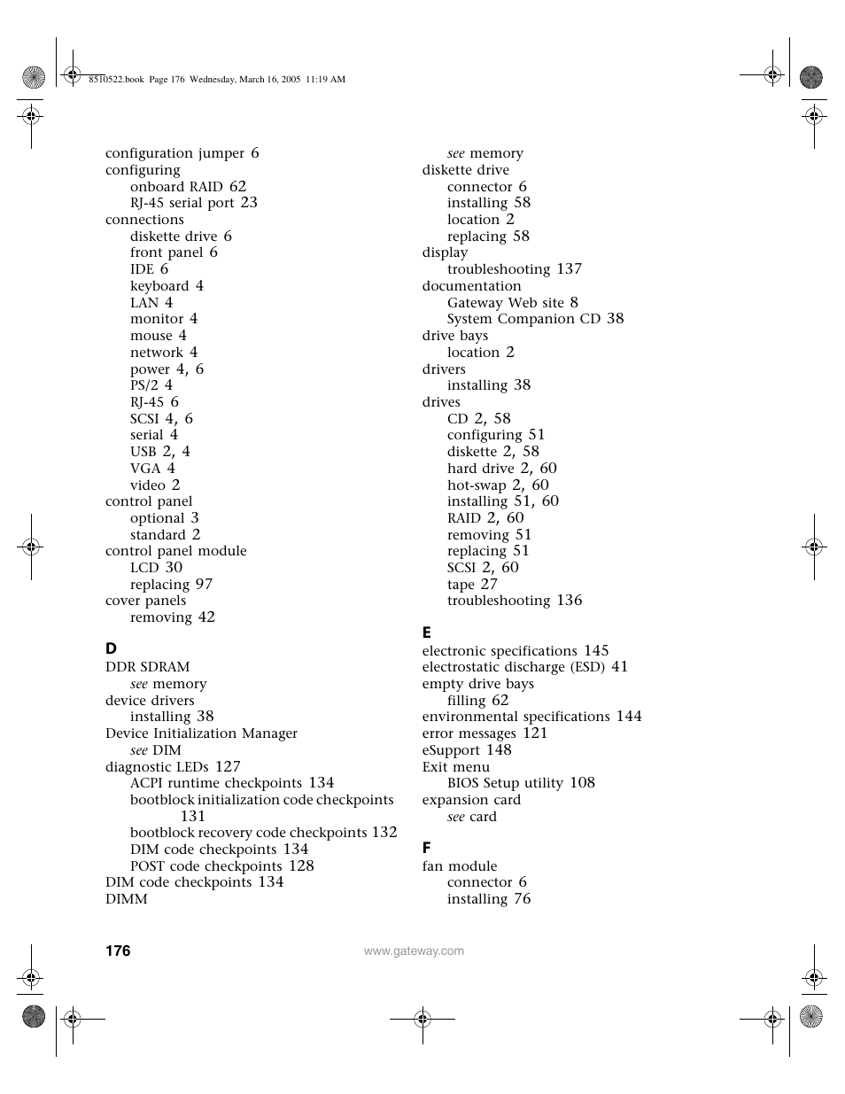 Gateway 9415 User Manual | Page 181 / 188