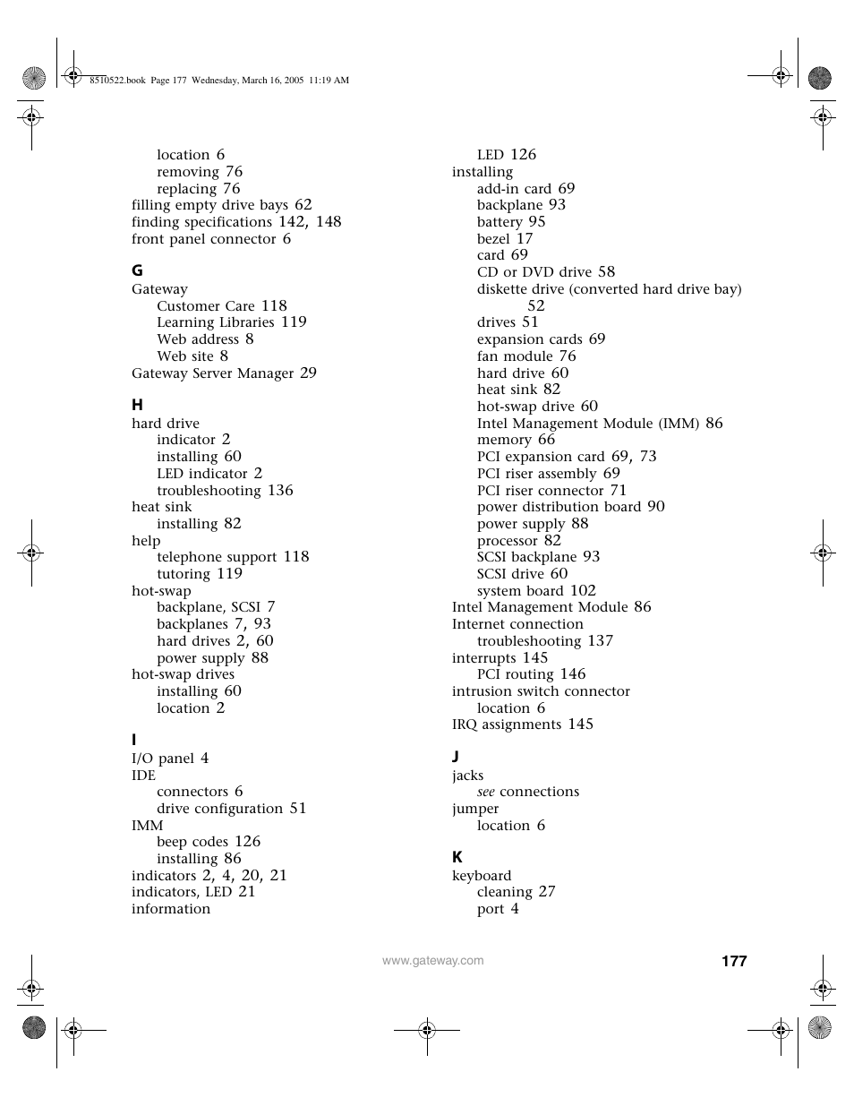 Gateway 9415 User Manual | Page 182 / 188