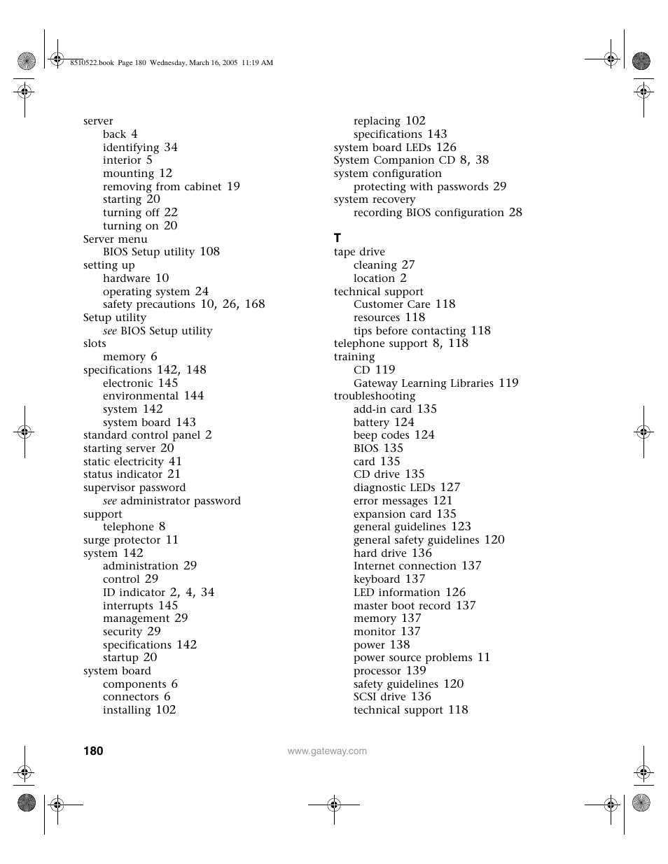 Gateway 9415 User Manual | Page 185 / 188