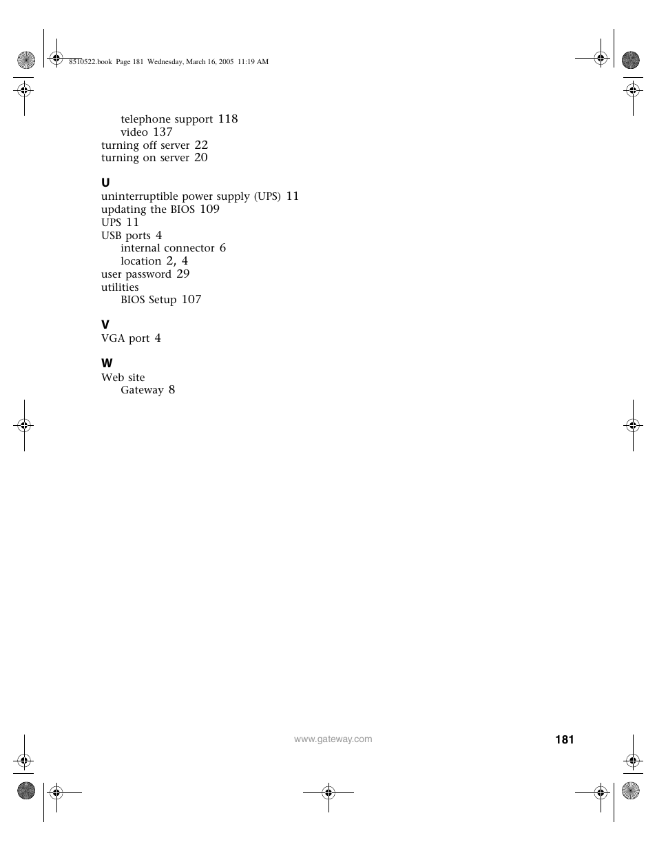 Gateway 9415 User Manual | Page 186 / 188