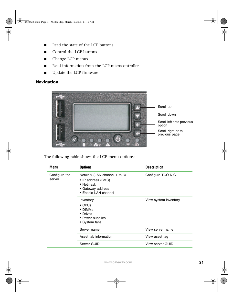 Navigation | Gateway 9415 User Manual | Page 36 / 188