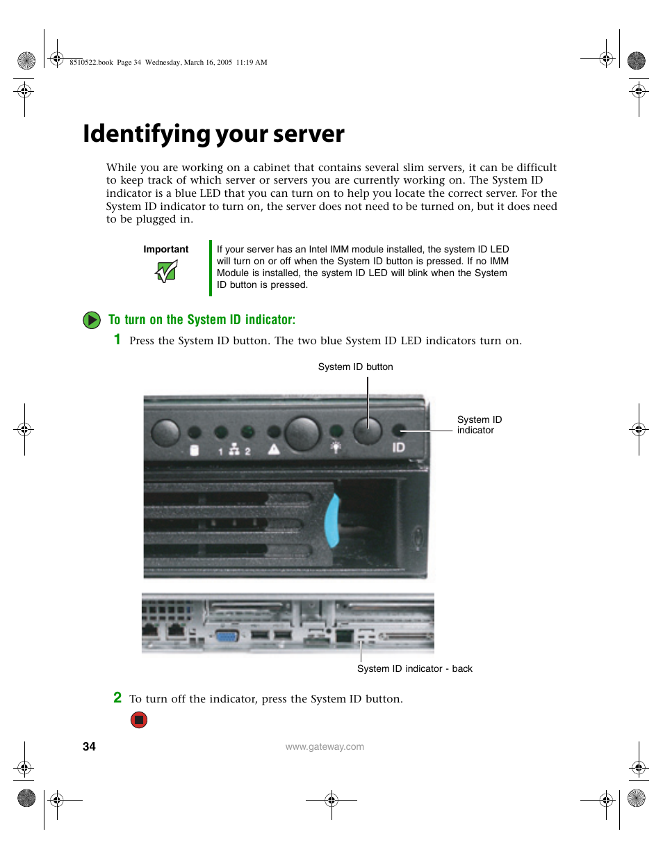 Identifying your server | Gateway 9415 User Manual | Page 39 / 188