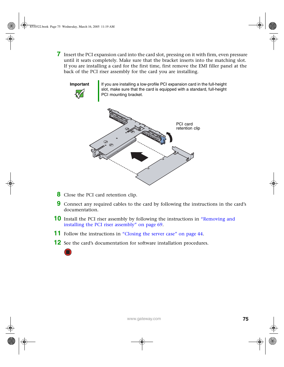 Step 7 | Gateway 9415 User Manual | Page 80 / 188