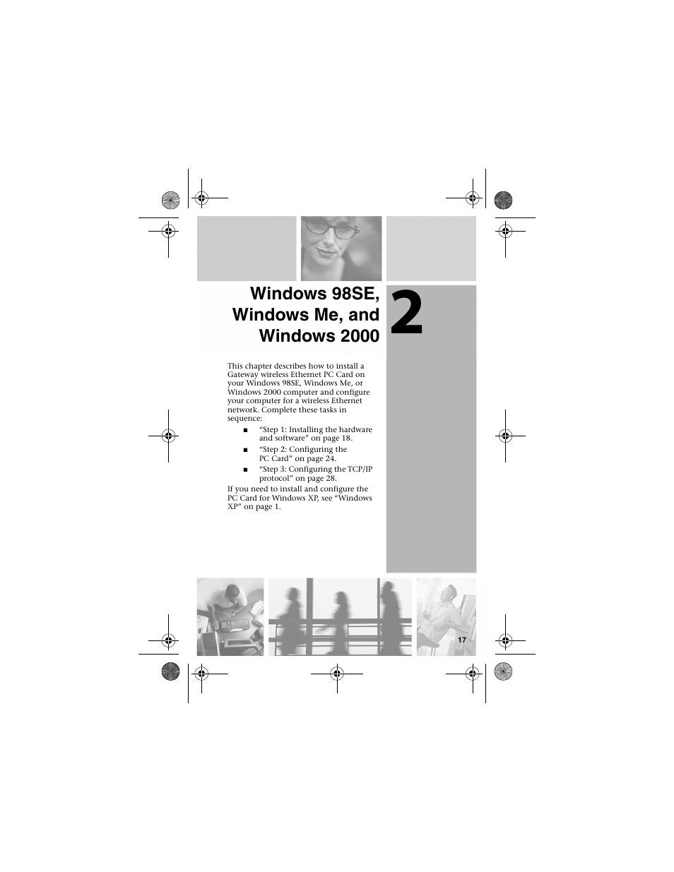 Windows98se, windowsme, and windows2000, Windows 98se, windows me, and windows 2000 | Gateway LWGC-220 User Manual | Page 21 / 48