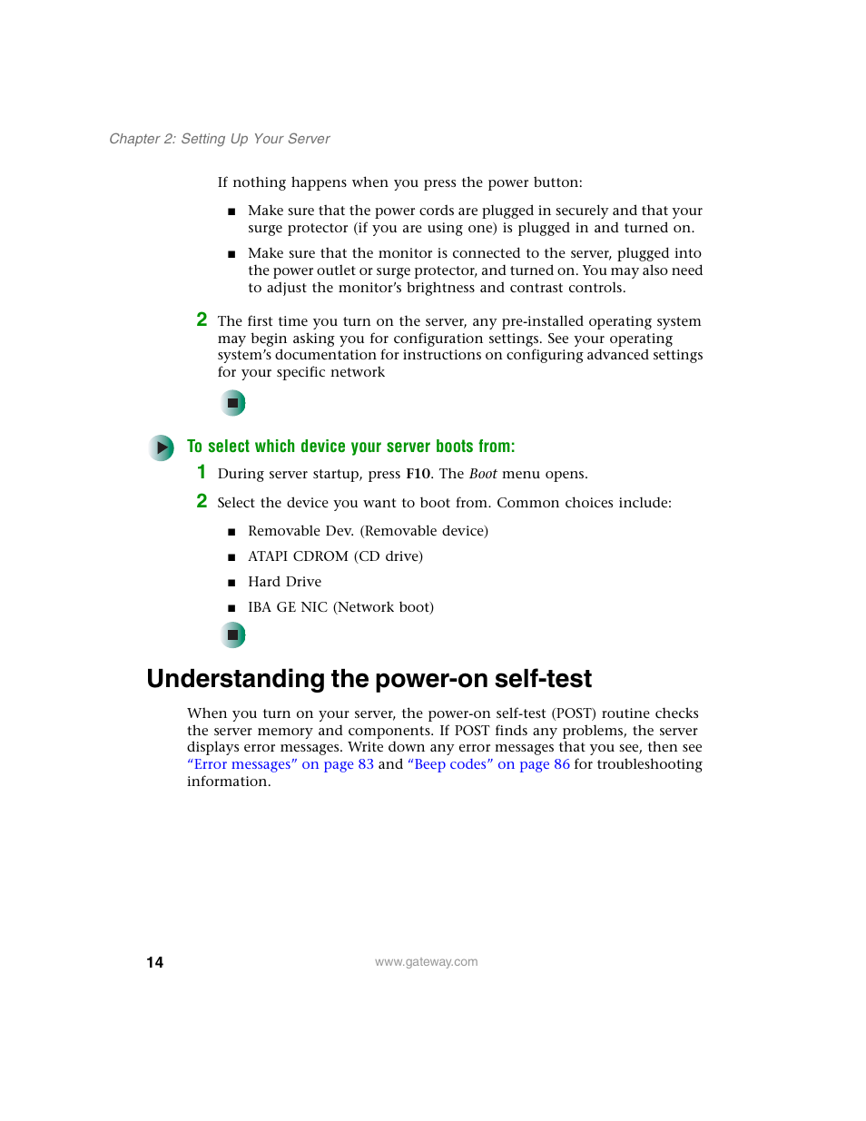 Understanding the power-on self-test | Gateway 980 User Manual | Page 19 / 131