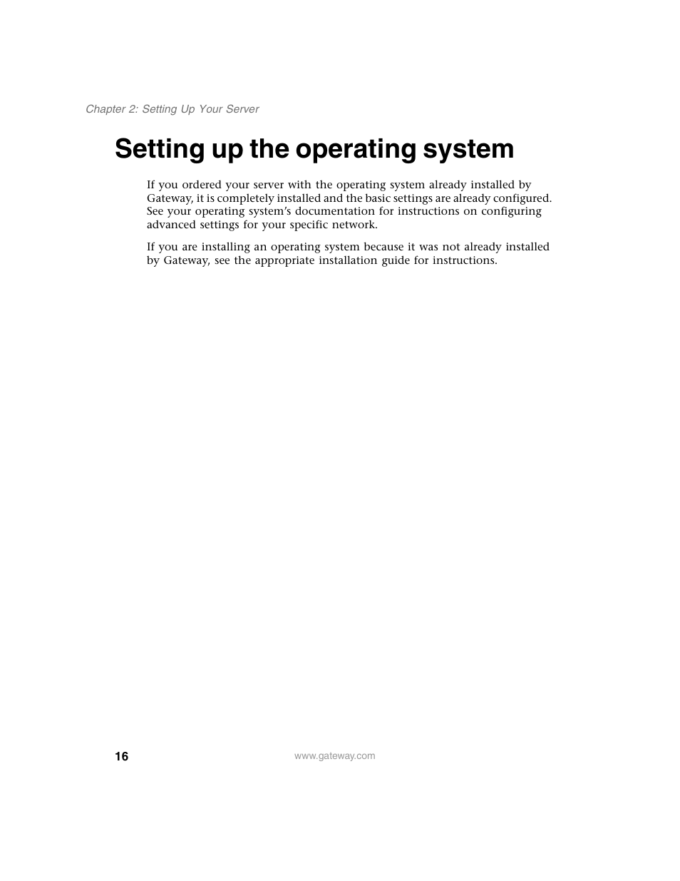 Setting up the operating system | Gateway 980 User Manual | Page 21 / 131