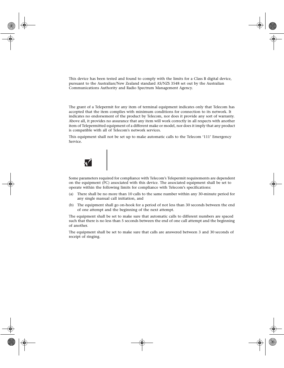 Australia and new zealand users, Emi statement | Gateway E1400 User Manual | Page 124 / 136