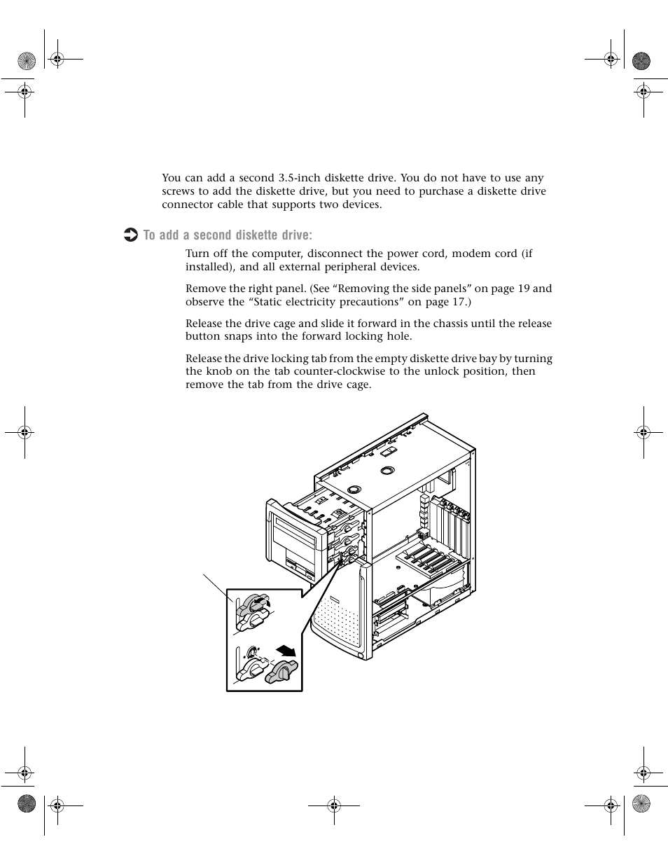 Adding a second diskette drive | Gateway E1400 User Manual | Page 38 / 136