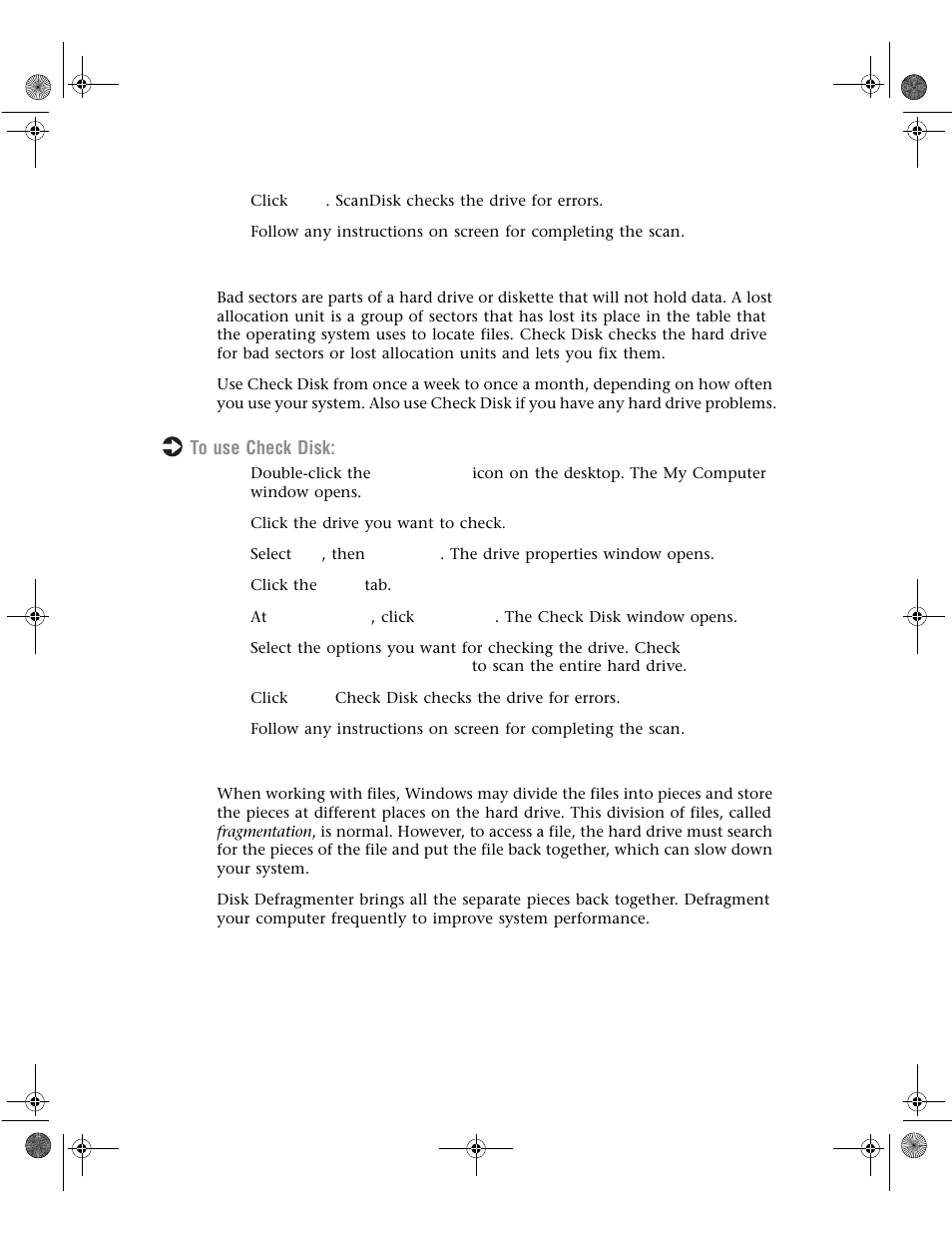 Using check disk in windowsnt | Gateway E1400 User Manual | Page 81 / 136