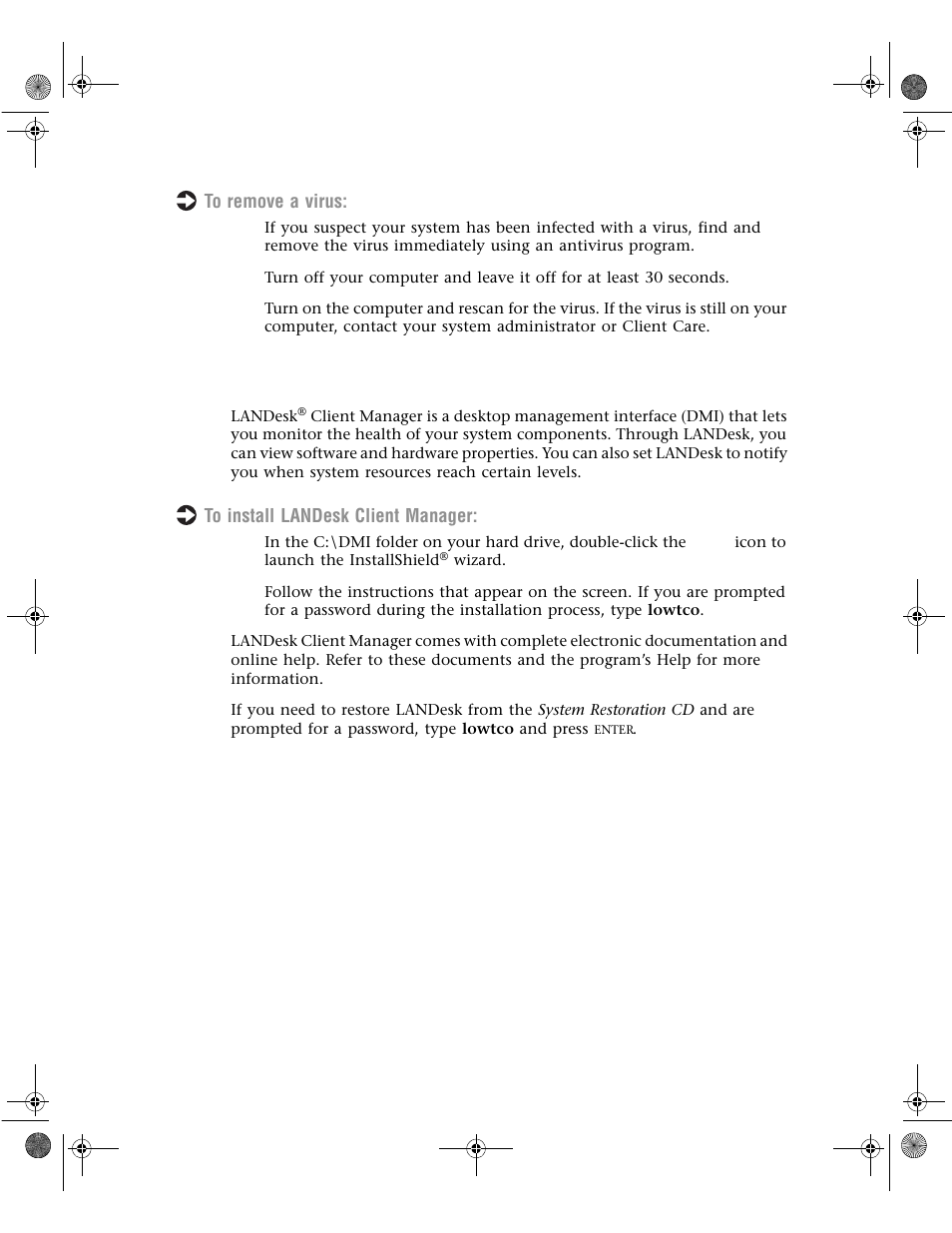 Checking system health with landesk | Gateway E1400 User Manual | Page 86 / 136