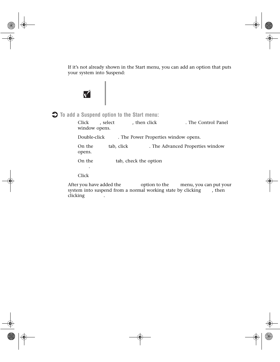 Adding a suspend option to the start menu | Gateway E1400 User Manual | Page 90 / 136