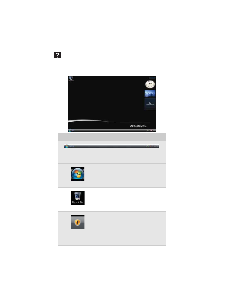 Using the windows desktop | Gateway FX542XT User Manual | Page 12 / 94