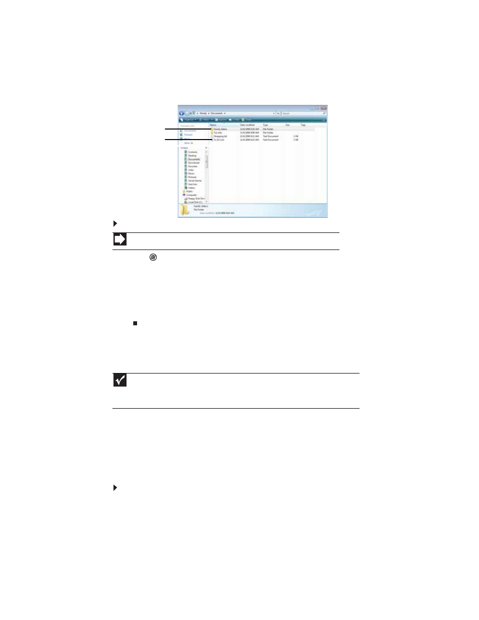 Creating folders, To create a folder, Copying and moving files and folders | To copy a file or folder to another folder | Gateway FX542XT User Manual | Page 16 / 94
