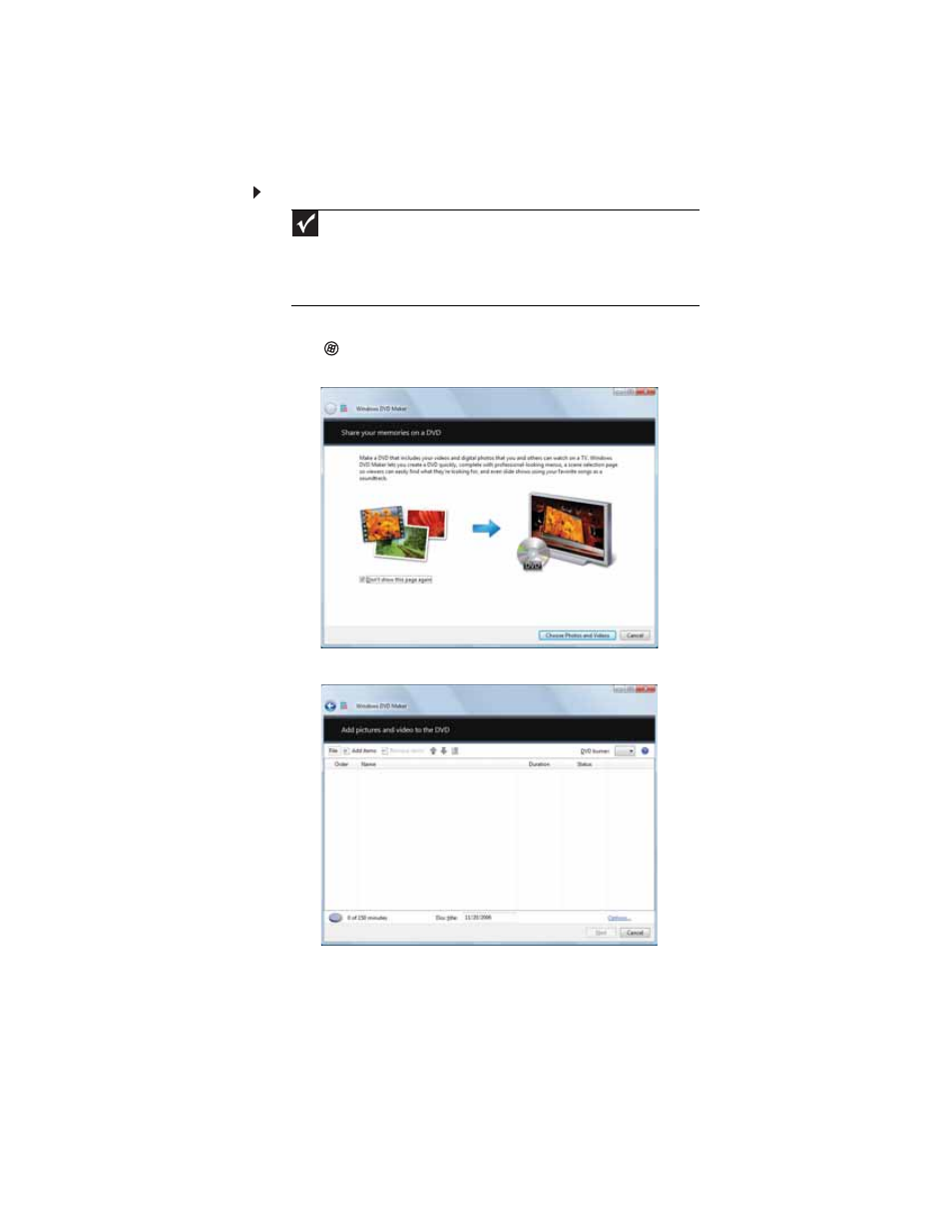 Creating a video dvd, To create a video dvd using windows dvd maker | Gateway FX542XT User Manual | Page 41 / 94