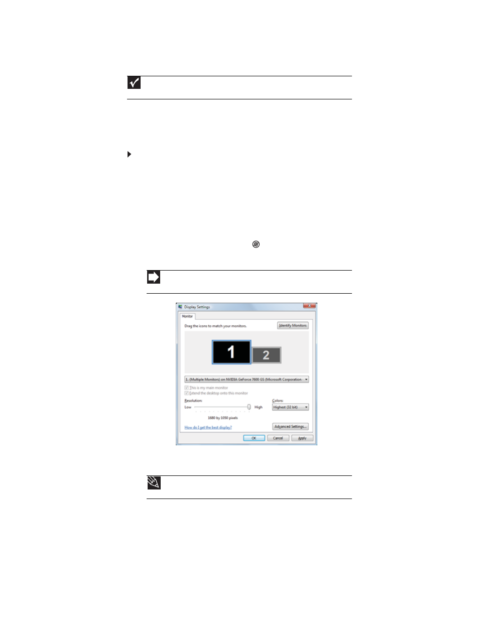 Setting up multiple monitors, To use a projector or additional monitor | Gateway FX542XT User Manual | Page 75 / 94