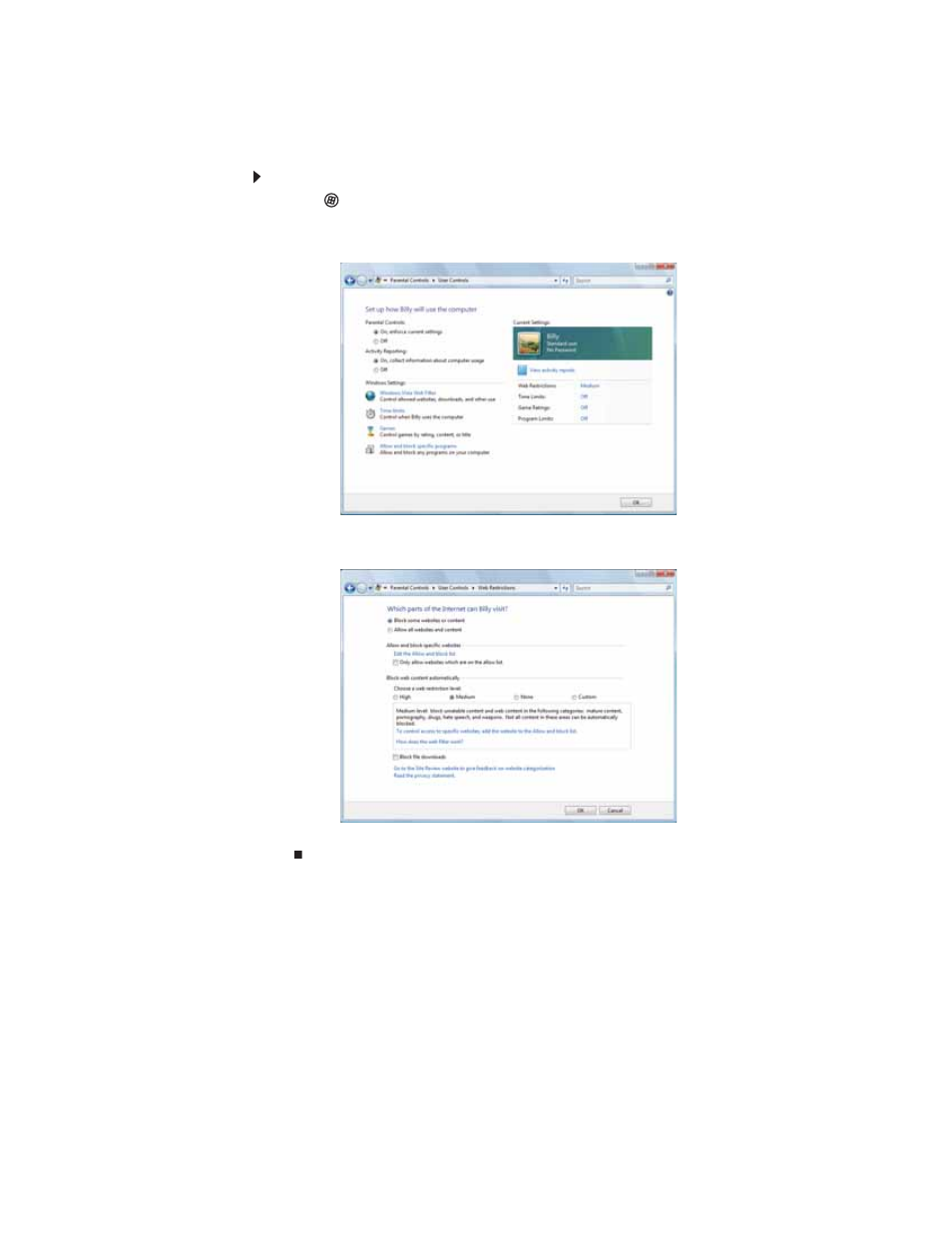 Filtering internet access, To set up internet filtering | Gateway FX542XT User Manual | Page 83 / 94