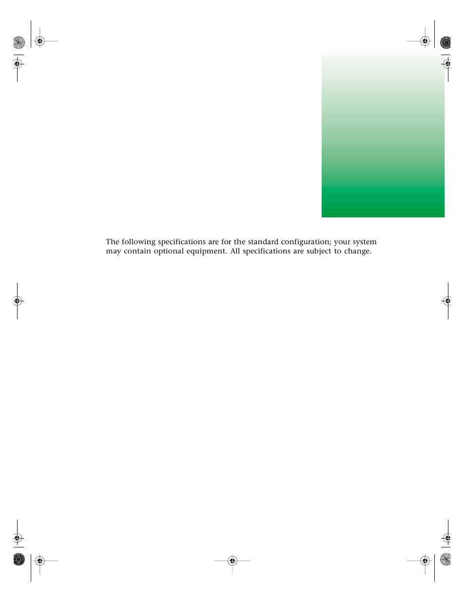 Specifications | Gateway E3400 User Manual | Page 120 / 126