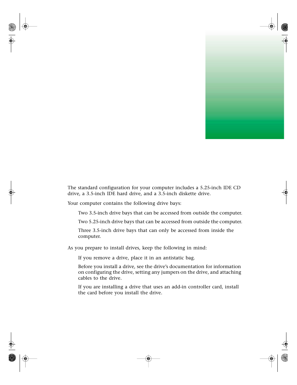 Replacing and adding system components, Replacing or adding drives, Preparing to replace or add a drive | Gateway E3400 User Manual | Page 32 / 126