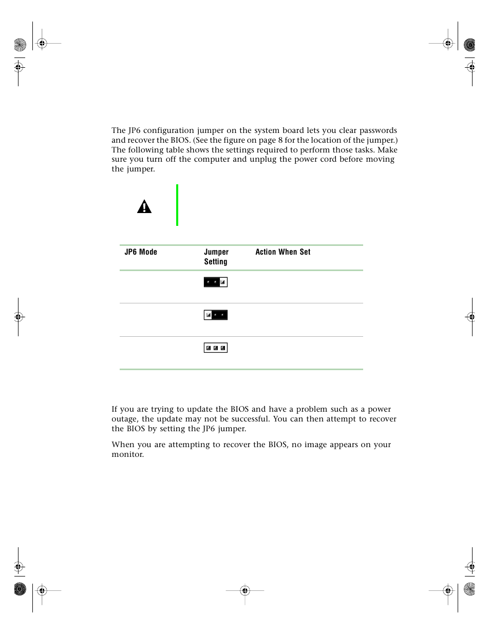 Setting the system board jumpers, Recovery mode | Gateway E3400 User Manual | Page 73 / 126