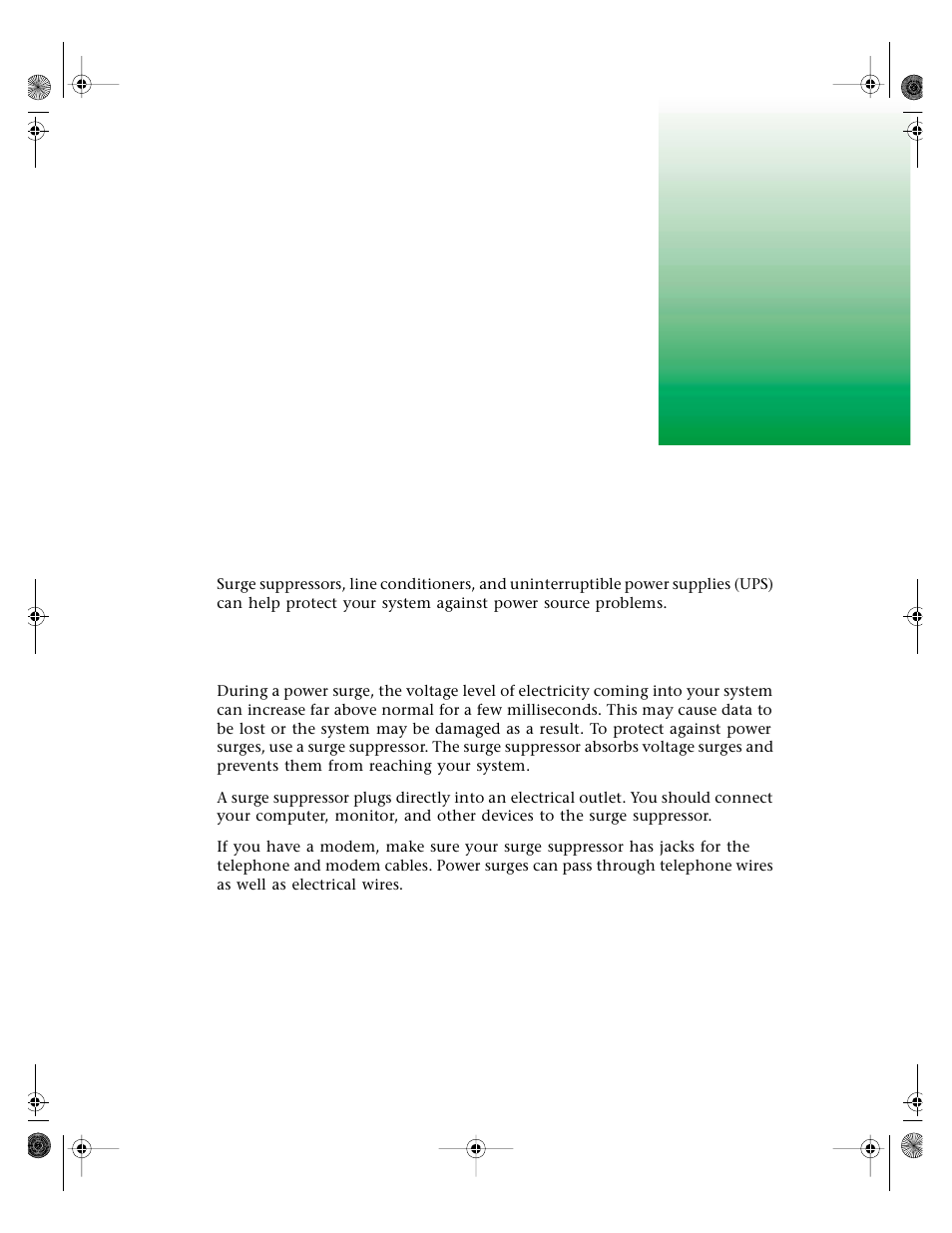 Managing your system, Protecting against power source problems, Surge suppressors | Gateway E3400 User Manual | Page 76 / 126