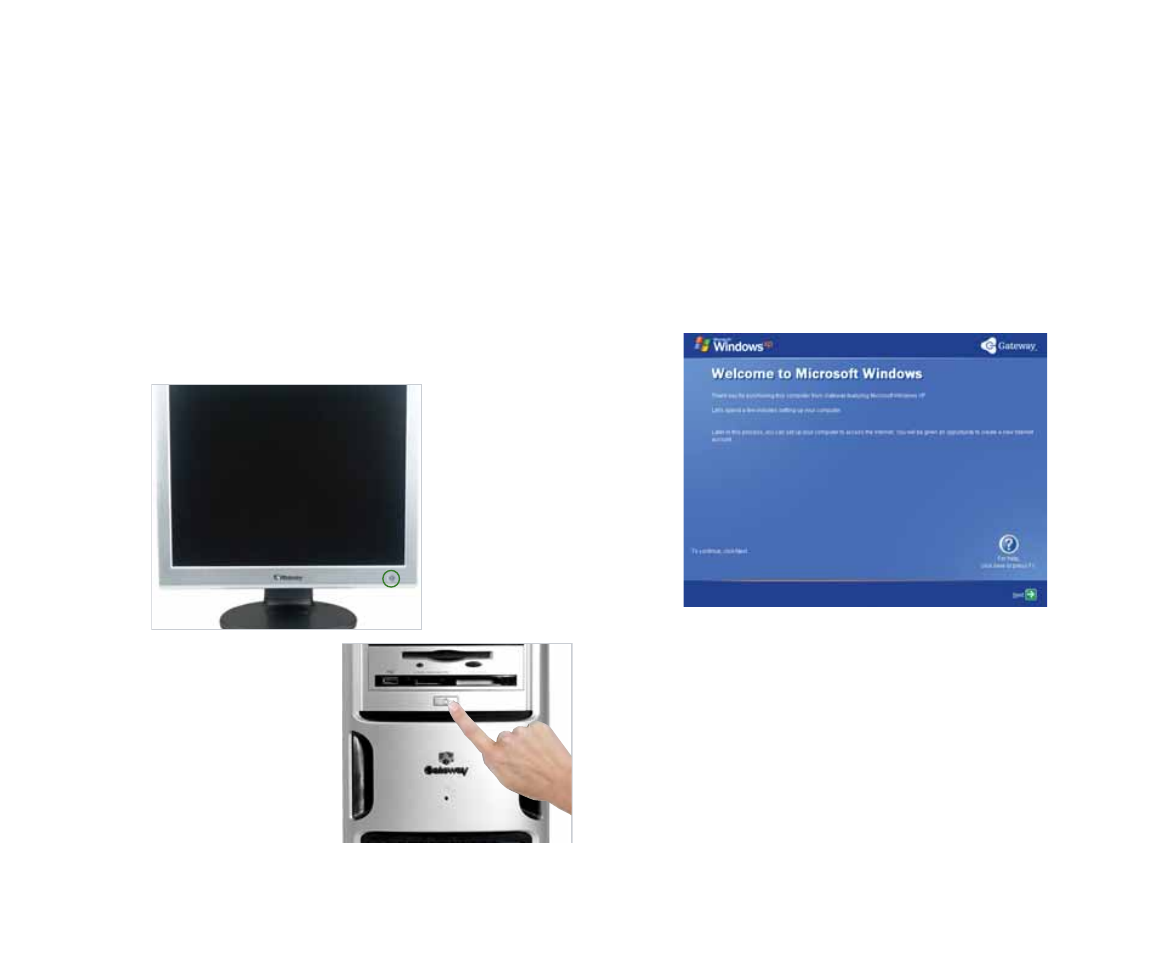 Turning on your system and setting up software | Gateway Media Center User Manual | Page 14 / 28