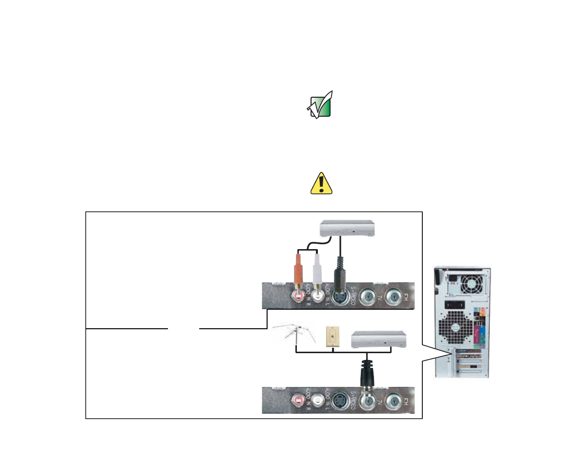 Connect the video and audio source | Gateway Media Center User Manual | Page 9 / 28
